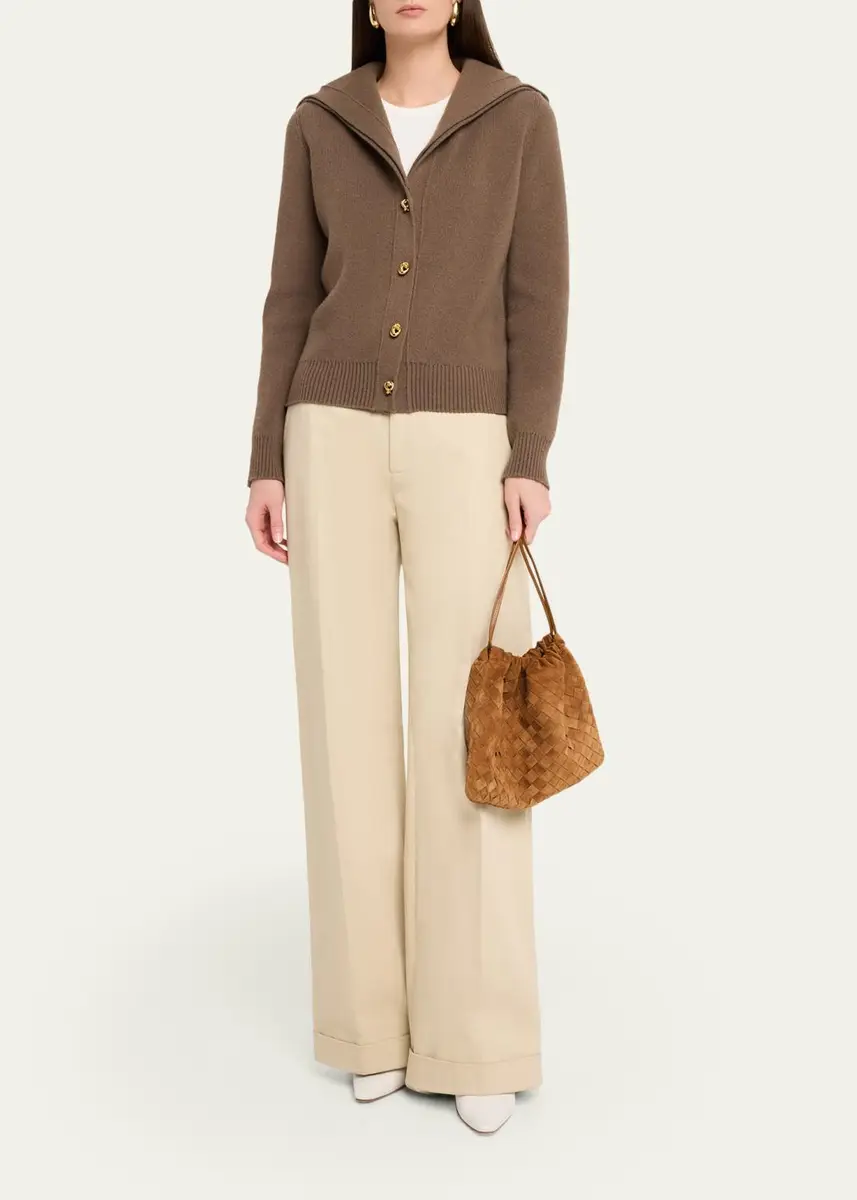 Bottega Veneta Suede Drawstring Pouch Clutch Bag | Thumbnail 6