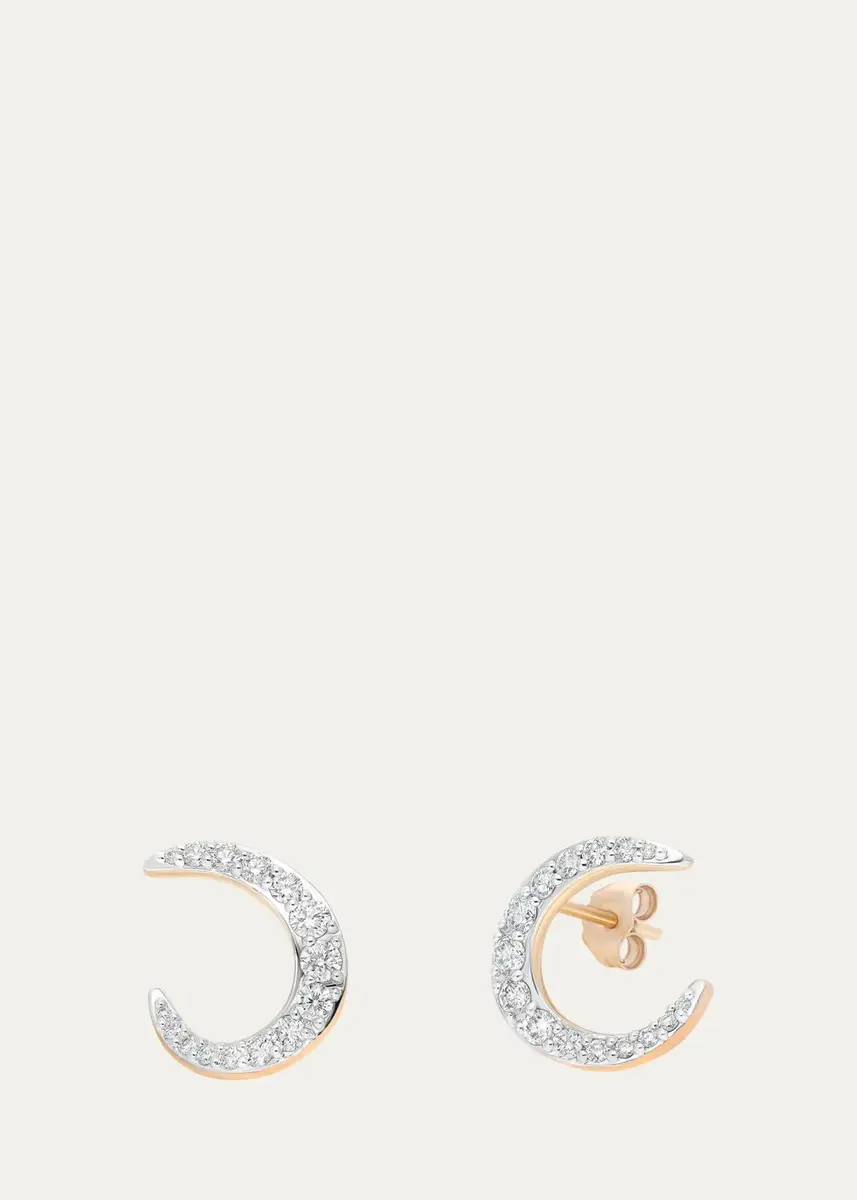 Marie Mas 18K Rose Gold Radiant Diamond Hoop Earrings | Thumbnail 3 Marie Mas 18K Rose Gold Radiant Diamond Hoop Earrings | Thumbnail 3