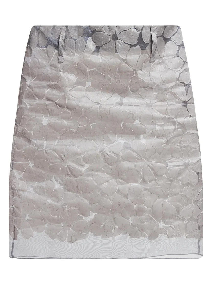 Marni Floral Semi-Sheer Knee-Length Skirt