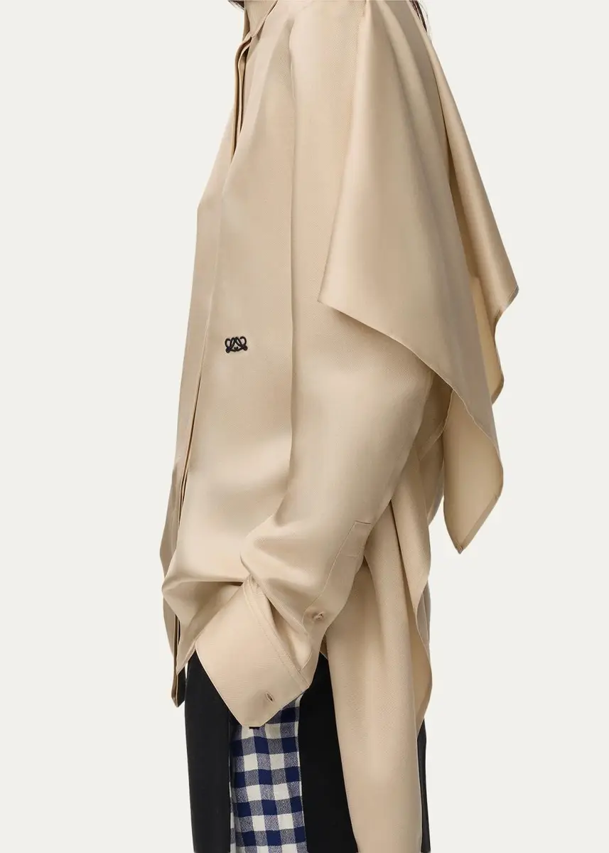 Loewe Silk-Blend Cape Shirt | Thumbnail 5 Loewe Silk-Blend Cape Shirt | Thumbnail 5