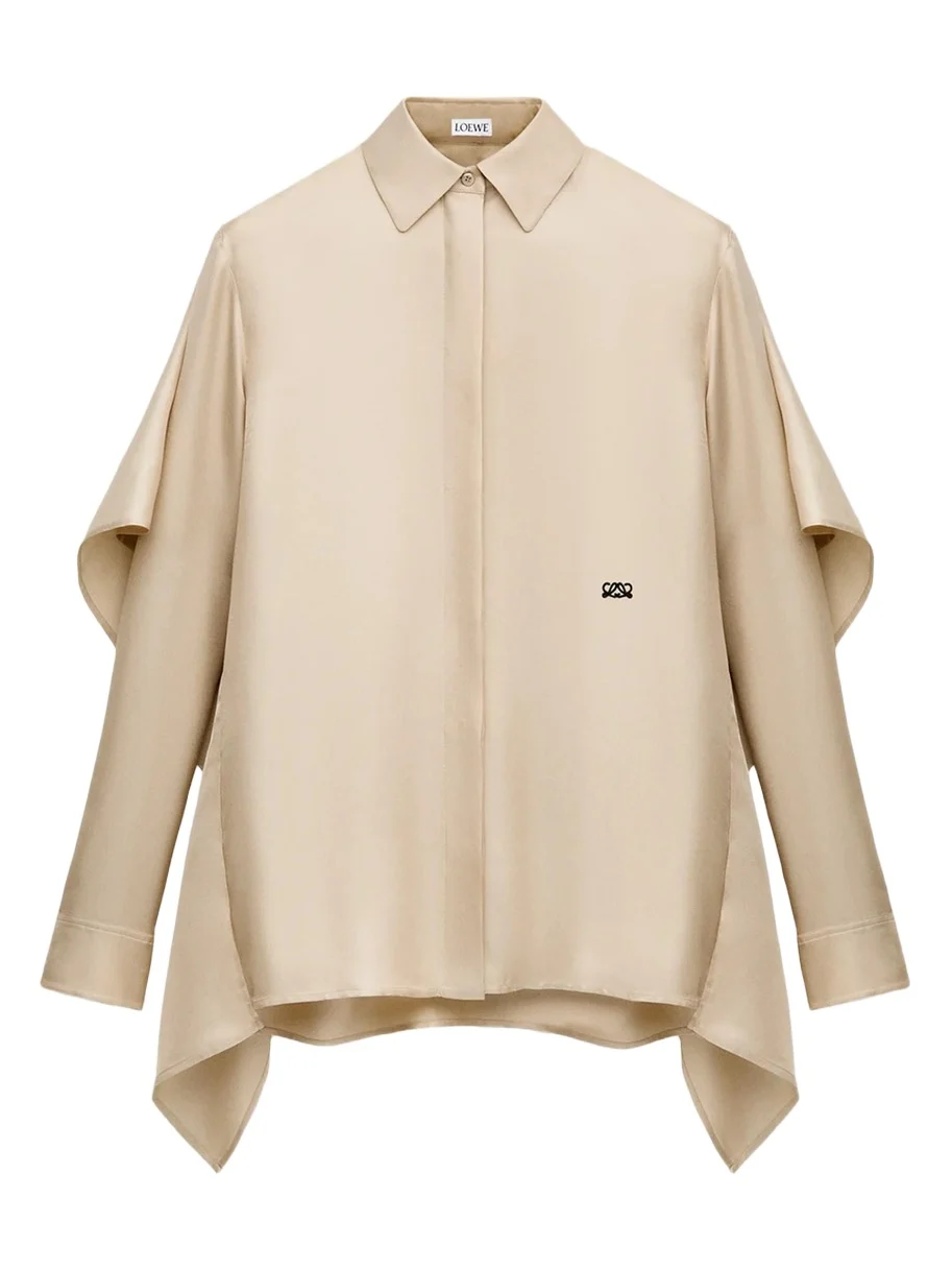 Loewe Silk-Blend Cape Shirt