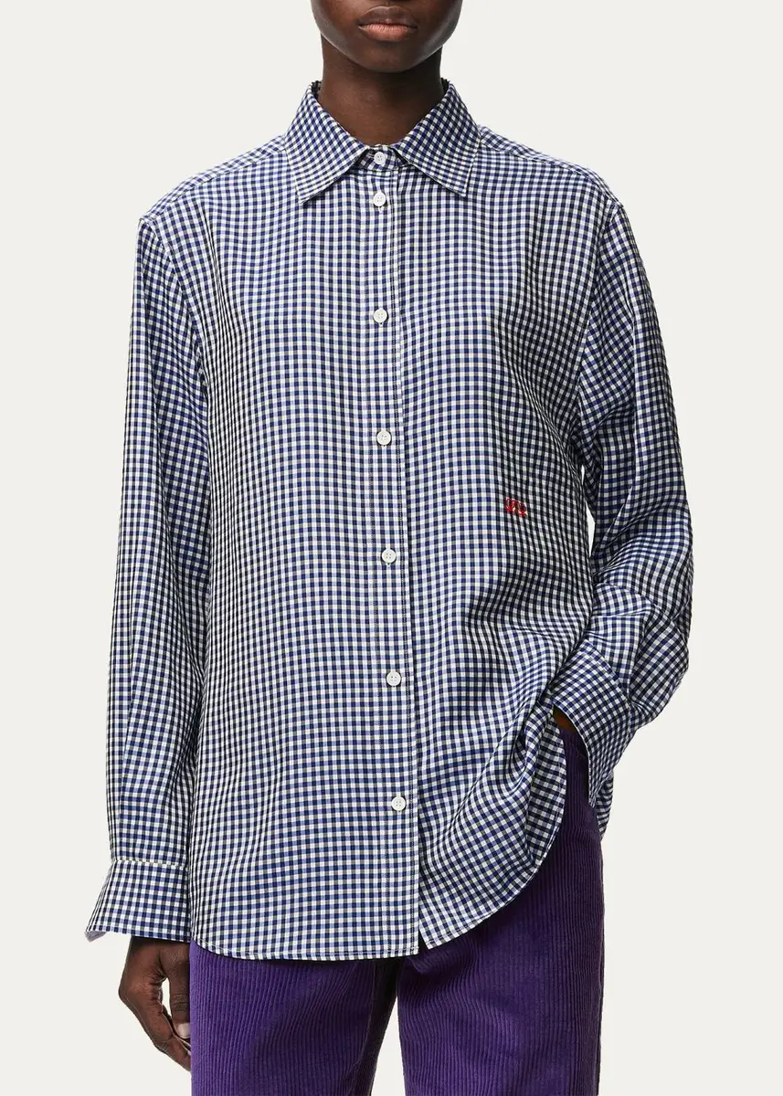 Loewe Gingham Button-Front Shirt | Thumbnail 4 Loewe Gingham Button-Front Shirt | Thumbnail 4