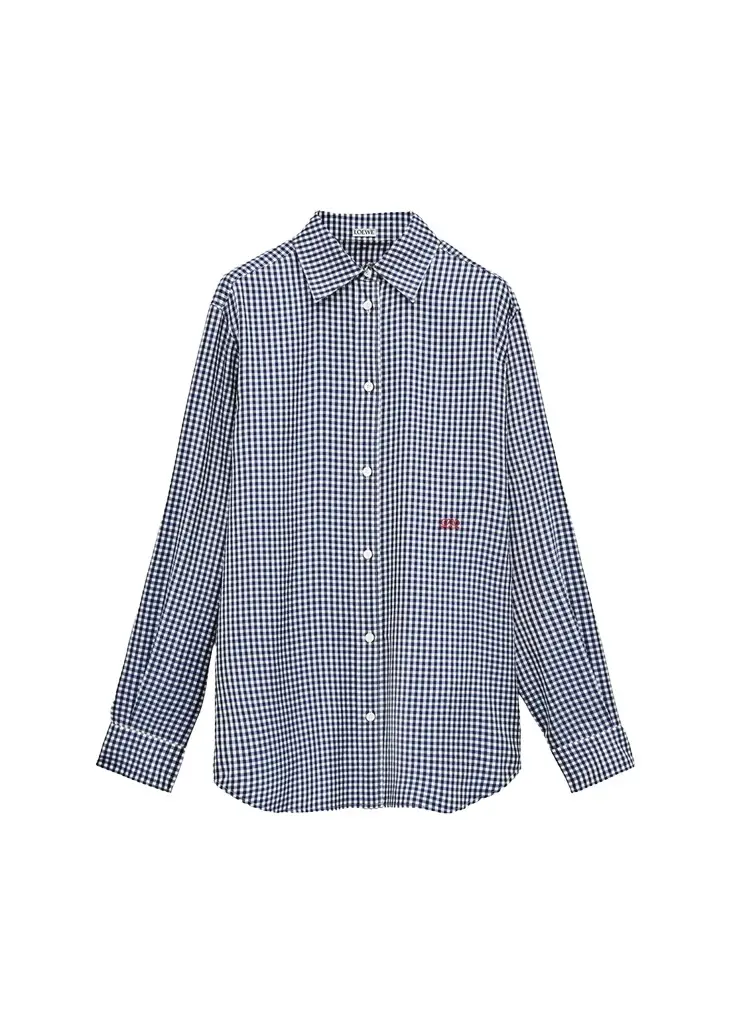 Loewe Gingham Button-Front Shirt | Image 1 Loewe Gingham Button-Front Shirt | Image 1