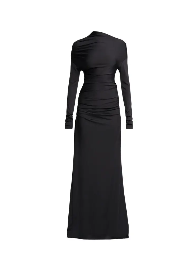 Victoria Beckham Draped Long-Sleeve Column Gown | Image 1 Victoria Beckham Draped Long-Sleeve Column Gown | Image 1