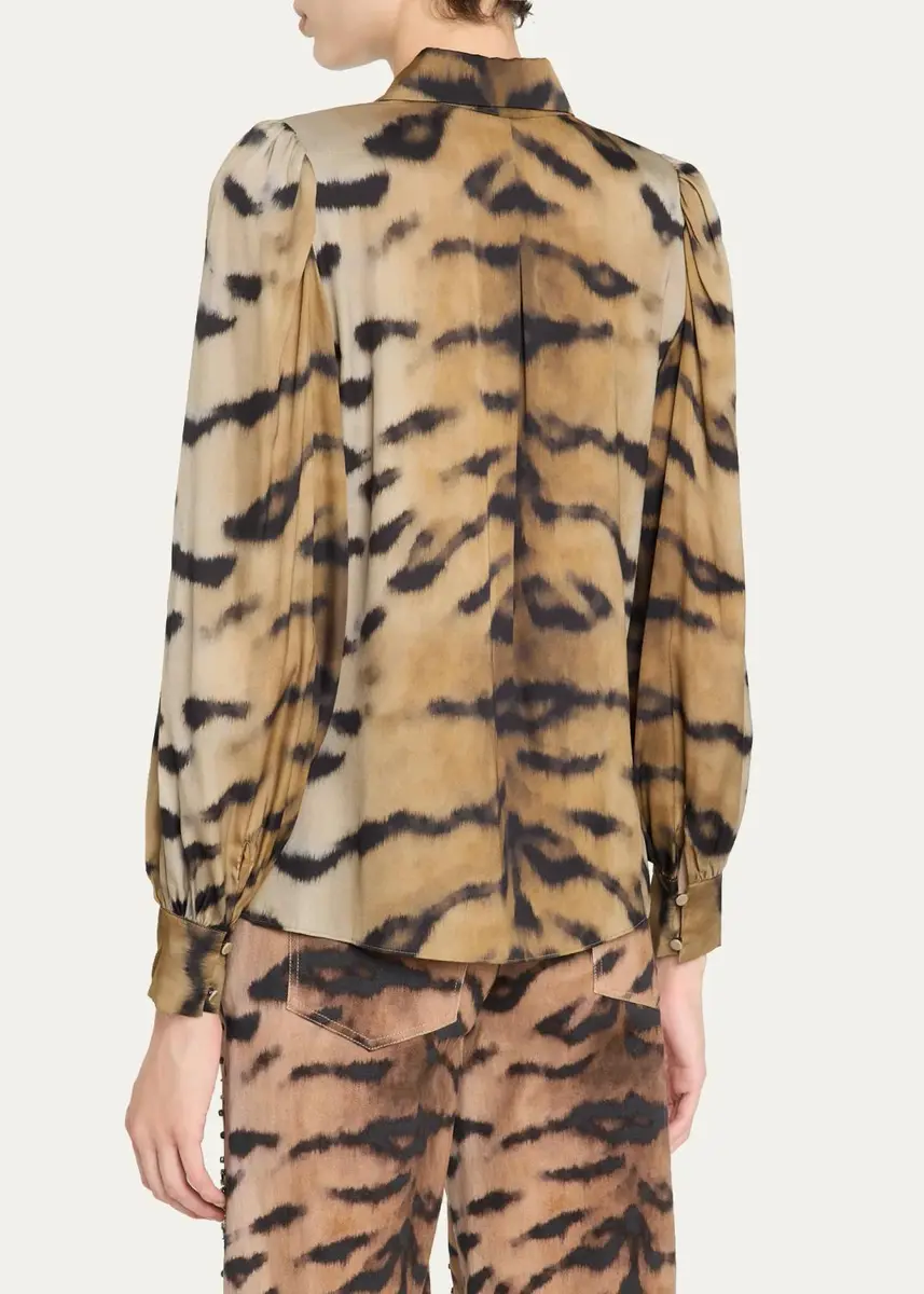 Kobi Halperin Davis Animal-Print Silk-Blend Blouse | Thumbnail 3 Kobi Halperin Davis Animal-Print Silk-Blend Blouse | Thumbnail 3