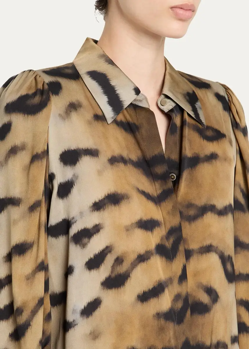 Kobi Halperin Davis Animal-Print Silk-Blend Blouse | Thumbnail 5 Kobi Halperin Davis Animal-Print Silk-Blend Blouse | Thumbnail 5