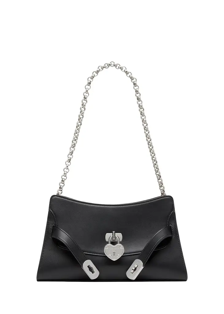 Alexander McQueen Locke Mini Leather Shoulder Bag