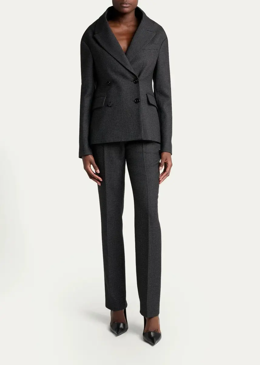 Balenciaga Stola Wool Houndstooth Jacket | Thumbnail 2