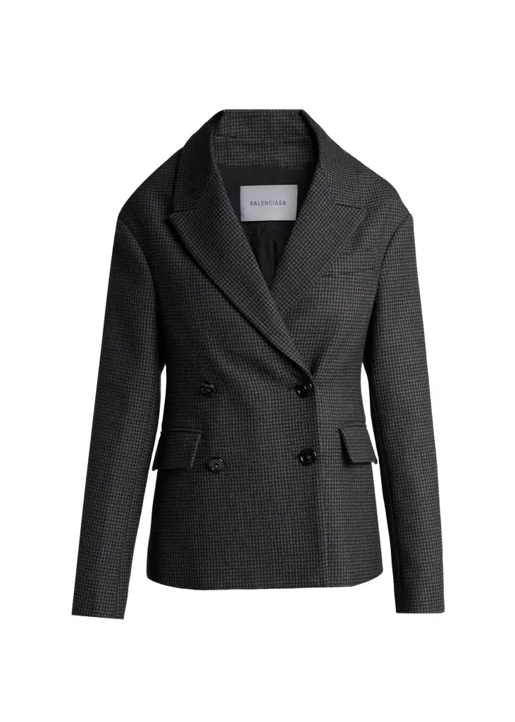 Balenciaga Stola Wool Houndstooth Jacket | Image 1 Balenciaga Stola Wool Houndstooth Jacket | Image 1