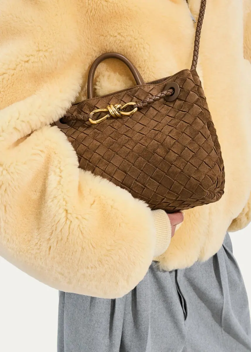 Bottega Veneta Andiamo Medium Top-Handle Bag in Suede | Thumbnail 6 Bottega Veneta Andiamo Medium Top-Handle Bag in Suede | Thumbnail 6