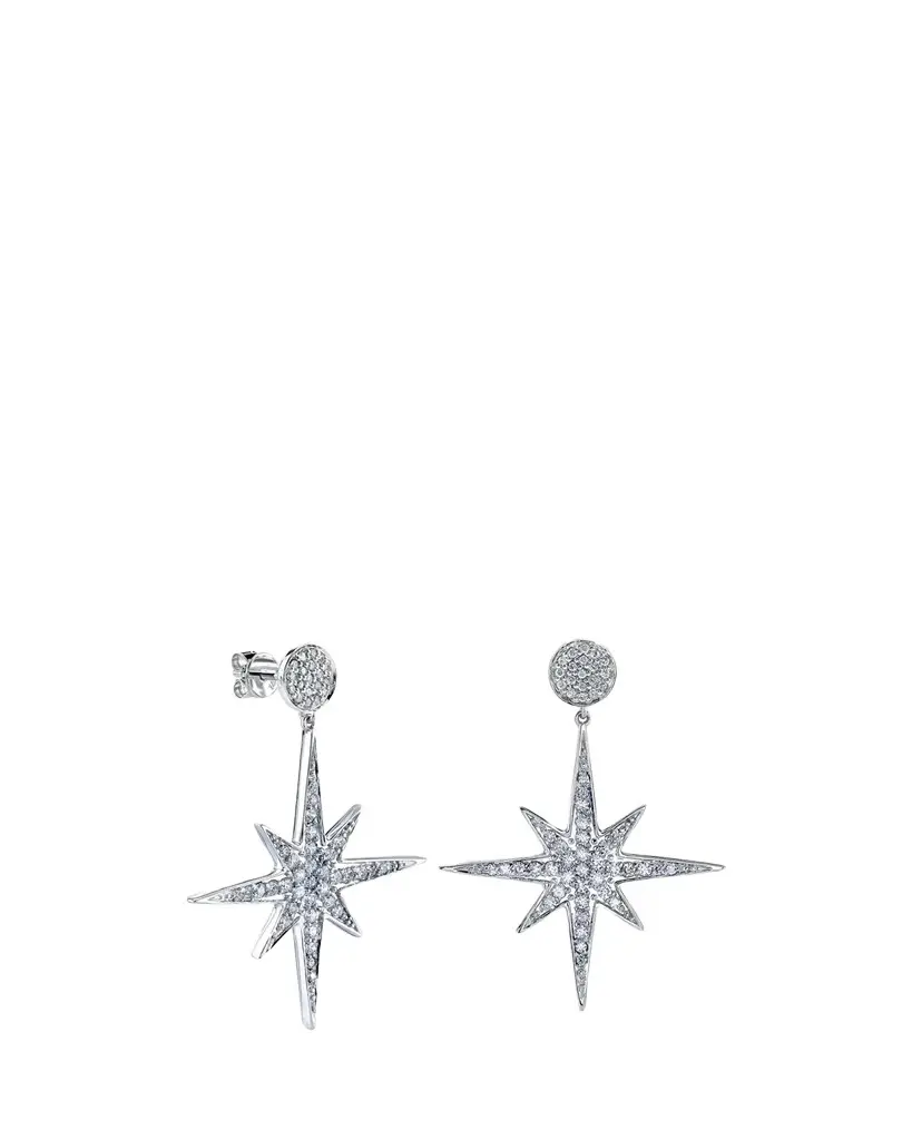 Sydney Evan 14K Yellow Gold & 1.078 TCW Diamond Stardust Drop Earrings