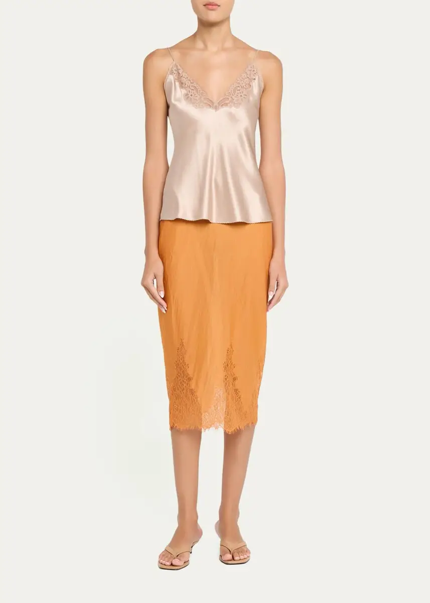 Ronny Kobo Lace-Trim Skirt | Thumbnail 2 Ronny Kobo Lace-Trim Skirt | Thumbnail 2