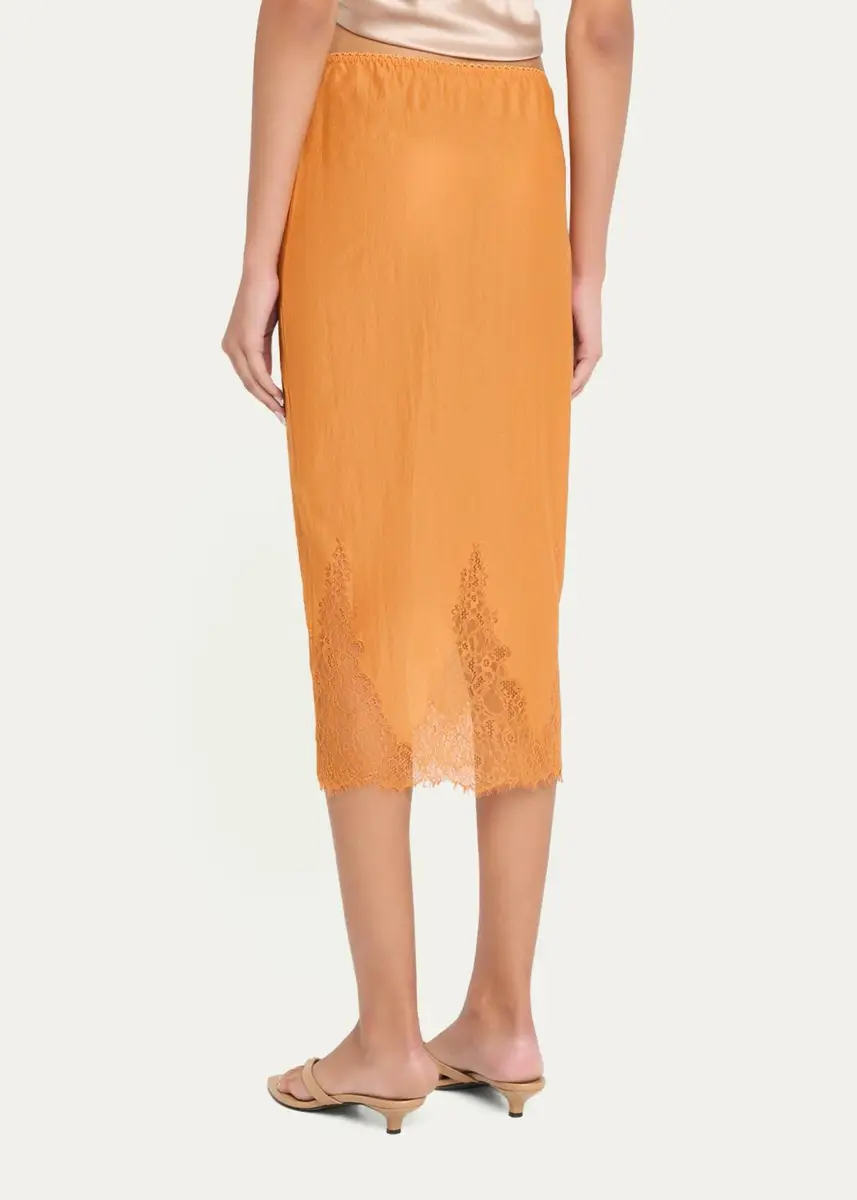 Ronny Kobo Lace-Trim Skirt | Thumbnail 3 Ronny Kobo Lace-Trim Skirt | Thumbnail 3