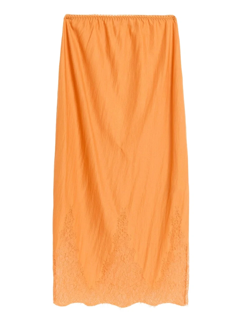 Lace-Trim Skirt