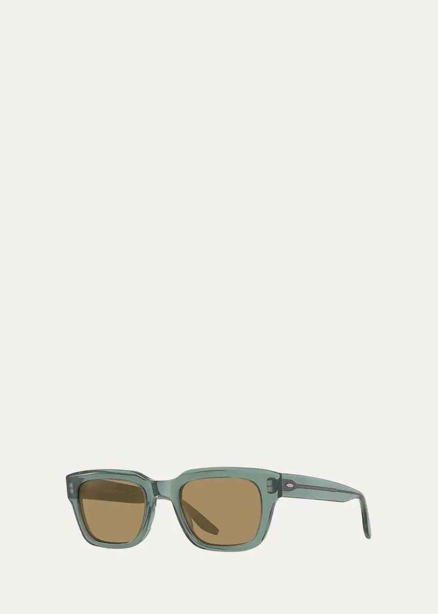 BARTON PERREIRA Men's Butzi Acetate Rectangular Sunglasses | Thumbnail 2
