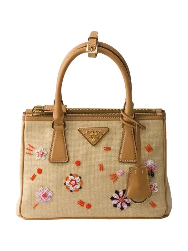 Galleria Floral Embroidered Leather Tote Bag Galleria Floral Embroidered Leather Tote Bag