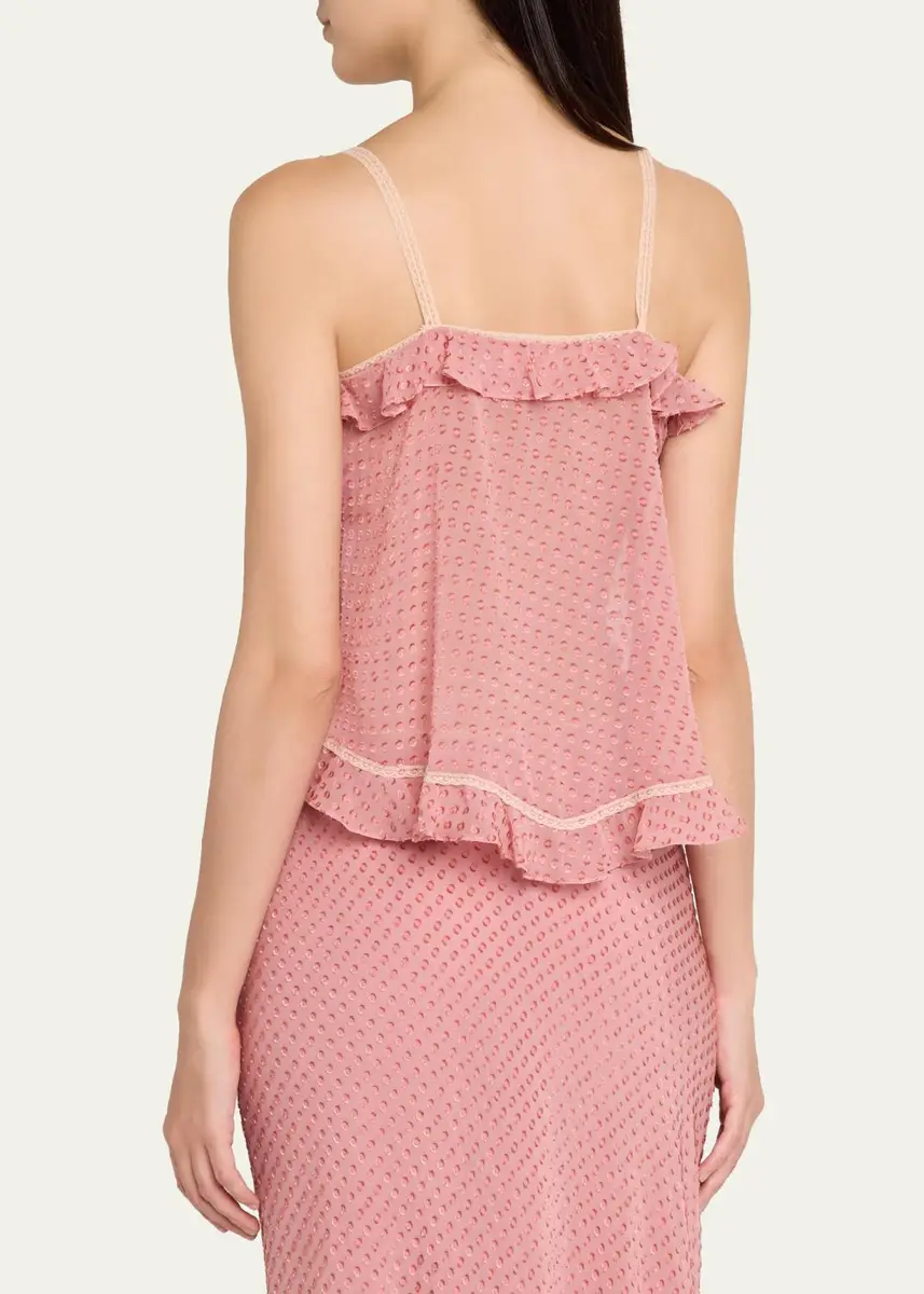 LoveShackFancy Temperance Fil Coupe Lace-Trim Ruffled Cami | Thumbnail 3 LoveShackFancy Temperance Fil Coupe Lace-Trim Ruffled Cami | Thumbnail 3