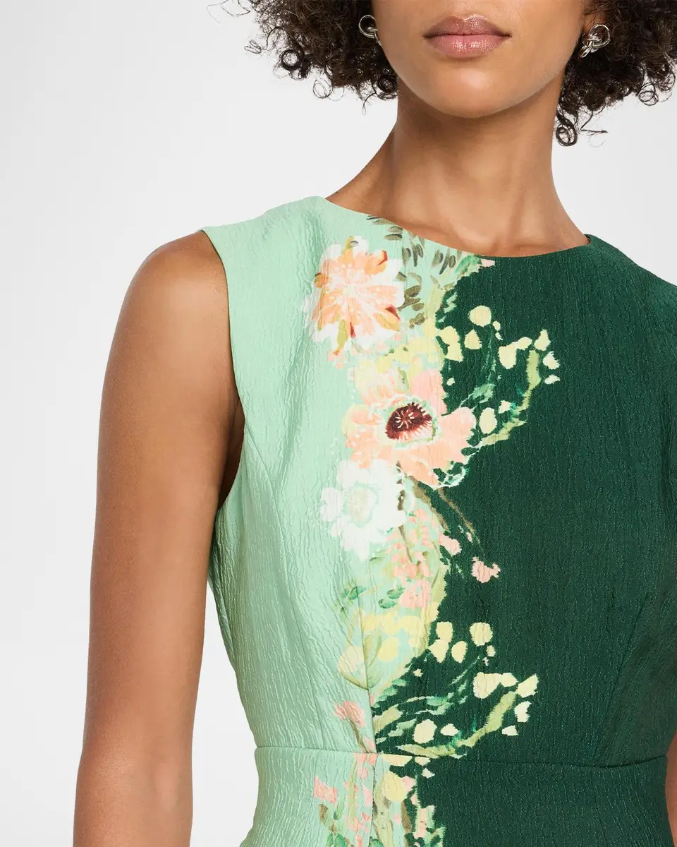 Saloni Flora Sleeveless A-Line Midi Dress | Thumbnail 5 Saloni Flora Sleeveless A-Line Midi Dress | Thumbnail 5