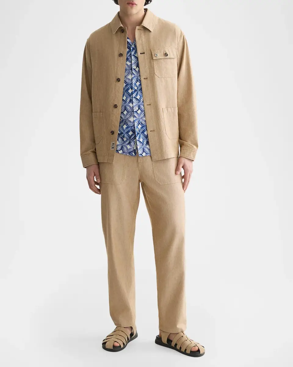 Scotch & Soda Men's Cotton and Linen Shirt Jacket | Thumbnail 2 Scotch & Soda Men's Cotton and Linen Shirt Jacket | Thumbnail 2