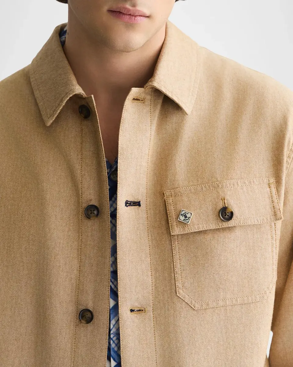 Scotch & Soda Men's Cotton and Linen Shirt Jacket | Thumbnail 5 Scotch & Soda Men's Cotton and Linen Shirt Jacket | Thumbnail 5