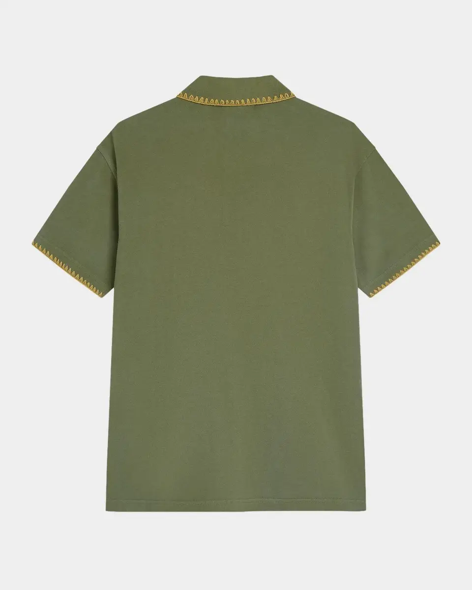 Scotch & Soda Men's Pique Worked-Out Relaxed-Fit Polo Shirt | Thumbnail 7 Scotch & Soda Men's Pique Worked-Out Relaxed-Fit Polo Shirt | Thumbnail 7