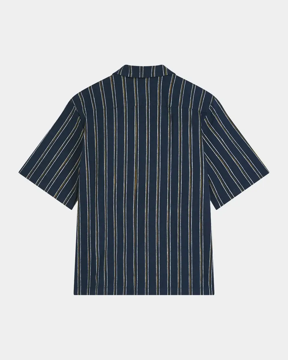 Scotch & Soda Men's Stripe Cotton and Linen Relaxed-Fit Short-Sleeve Shirt | Thumbnail 7