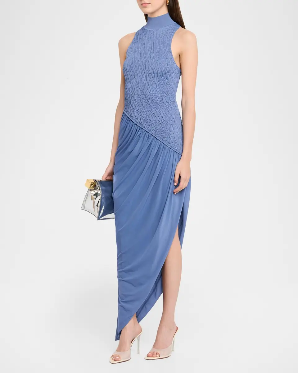 Et Ochs Sofia Mock-Neck Combo Knit Maxi Dress | Thumbnail 4
