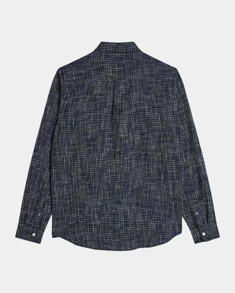 Scotch & Soda Men's Melange Waffle Classic Fit Button-Front Shirt | Thumbnail 7 Scotch & Soda Men's Melange Waffle Classic Fit Button-Front Shirt | Thumbnail 7