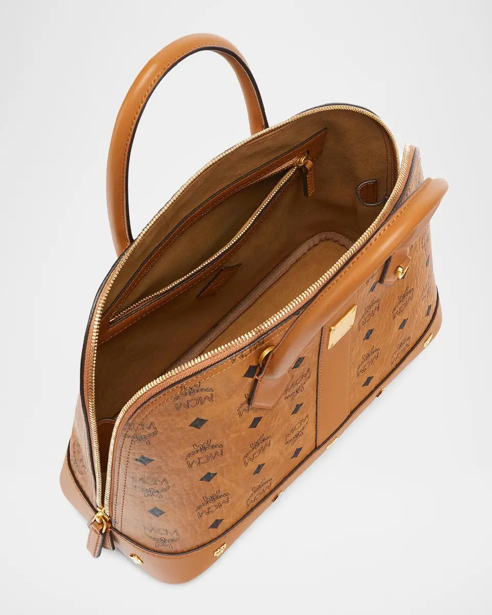 MCM Aren Visetos Stud-Trim Medium Tote Bag | Thumbnail 3 MCM Aren Visetos Stud-Trim Medium Tote Bag | Thumbnail 3
