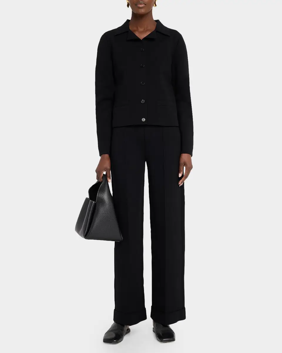 Lafayette 148 New York Thomas Cuffed Pintuck Straight-Leg Pants | Thumbnail 2