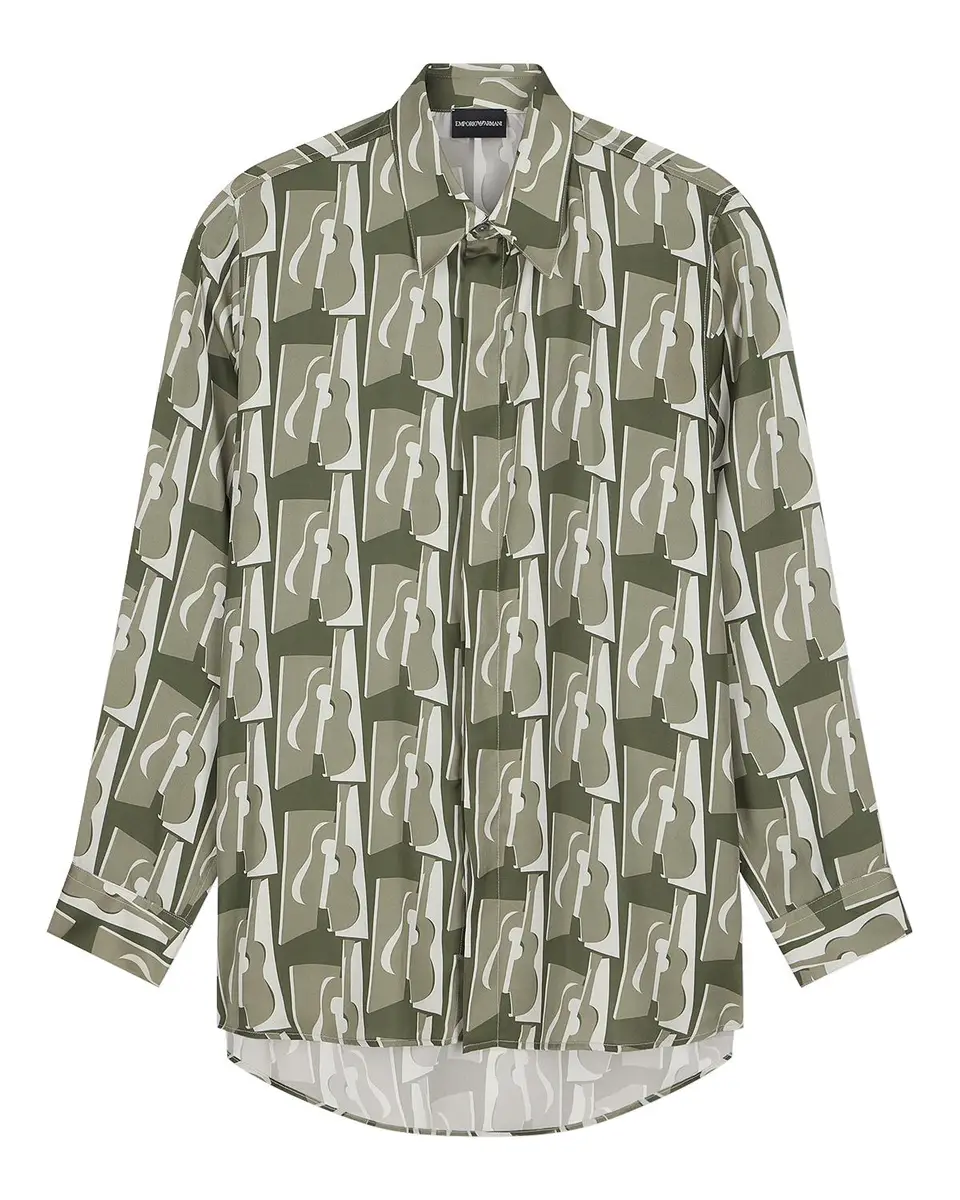 Emporio Armani Men's Abstract-Print Sport Shirt | Thumbnail 3 Emporio Armani Men's Abstract-Print Sport Shirt | Thumbnail 3