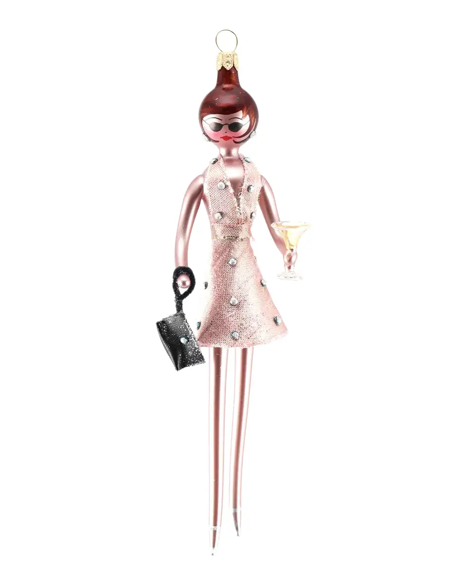 De Carlini Fashionista in Mini Dress Christmas Ornament | Thumbnail 2