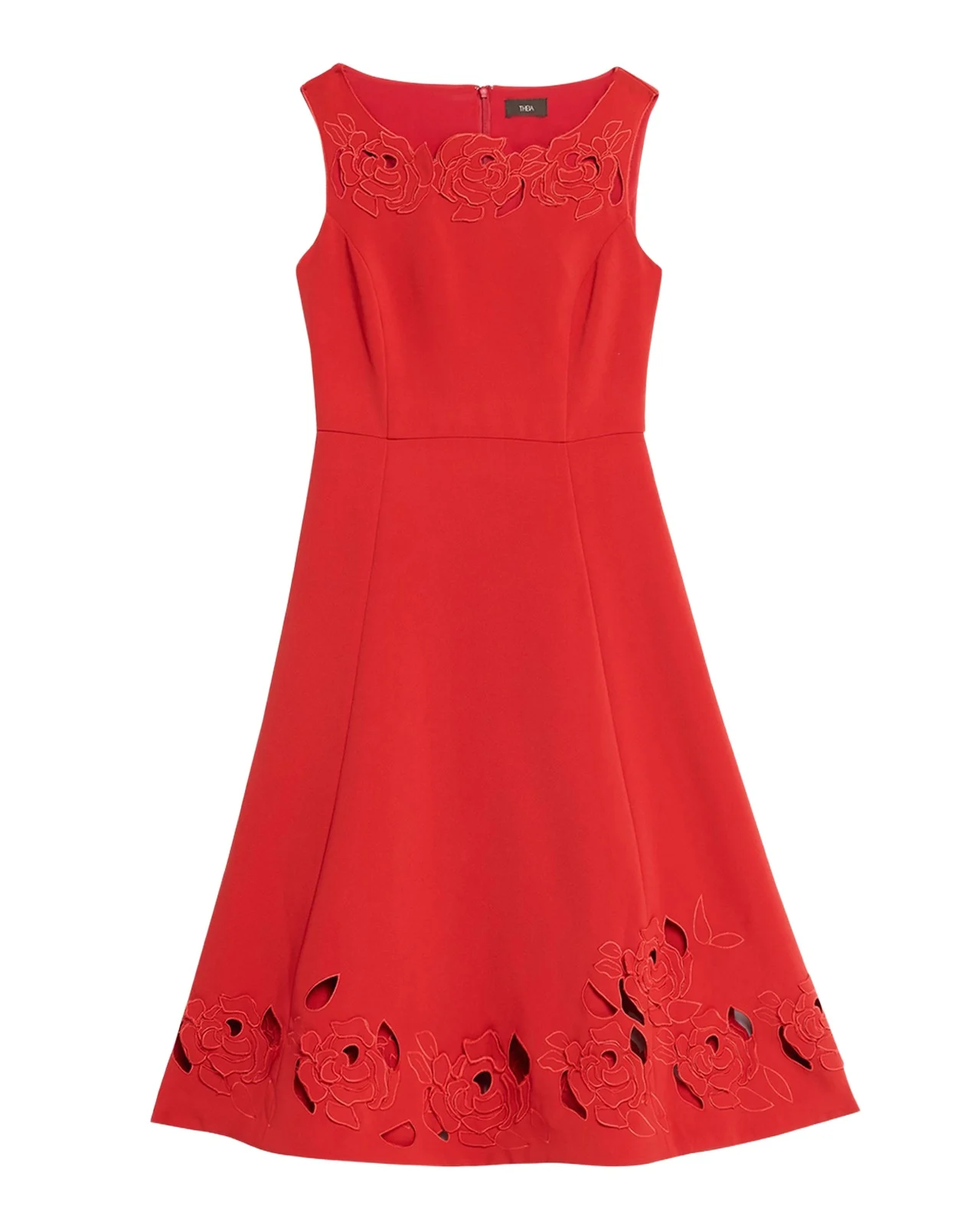 Christabel Embroidered Cutout Midi Dress