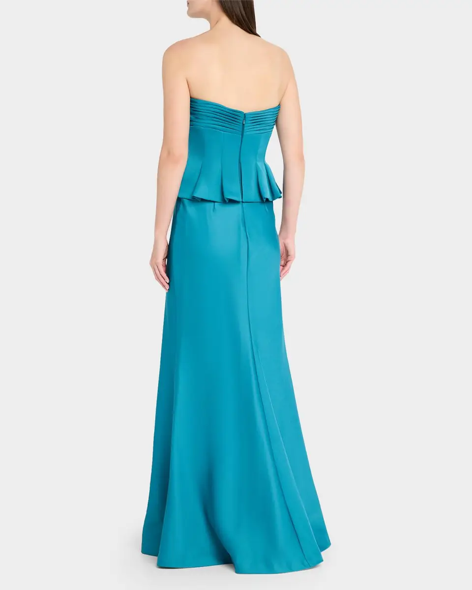 THEIA Sydney Strapless Peplum Trumpet Gown | Thumbnail 3 THEIA Sydney Strapless Peplum Trumpet Gown | Thumbnail 3