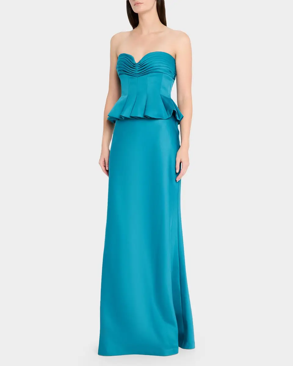THEIA Sydney Strapless Peplum Trumpet Gown | Thumbnail 4 THEIA Sydney Strapless Peplum Trumpet Gown | Thumbnail 4