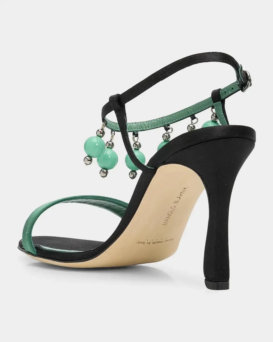 Manolo Blahnik 90mm Kasasan Beaded Satin Sandals | Thumbnail 4 Manolo Blahnik 90mm Kasasan Beaded Satin Sandals | Thumbnail 4