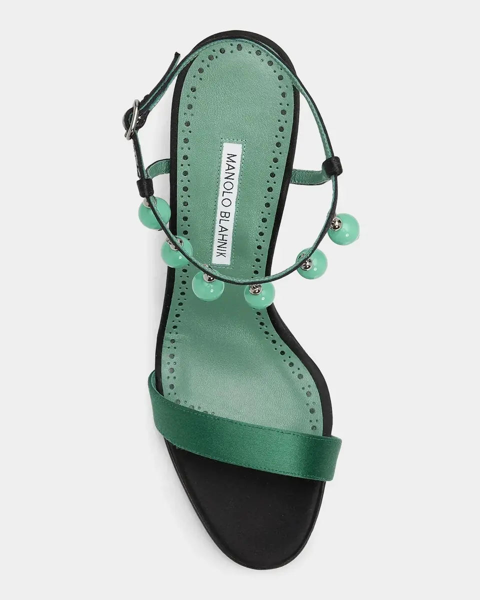 Manolo Blahnik 90mm Kasasan Beaded Satin Sandals | Thumbnail 5 Manolo Blahnik 90mm Kasasan Beaded Satin Sandals | Thumbnail 5