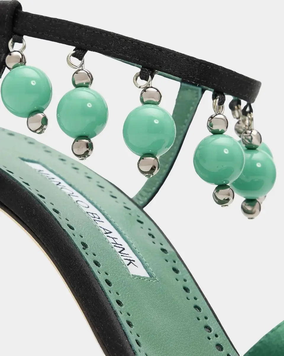 Manolo Blahnik 90mm Kasasan Beaded Satin Sandals | Thumbnail 6 Manolo Blahnik 90mm Kasasan Beaded Satin Sandals | Thumbnail 6