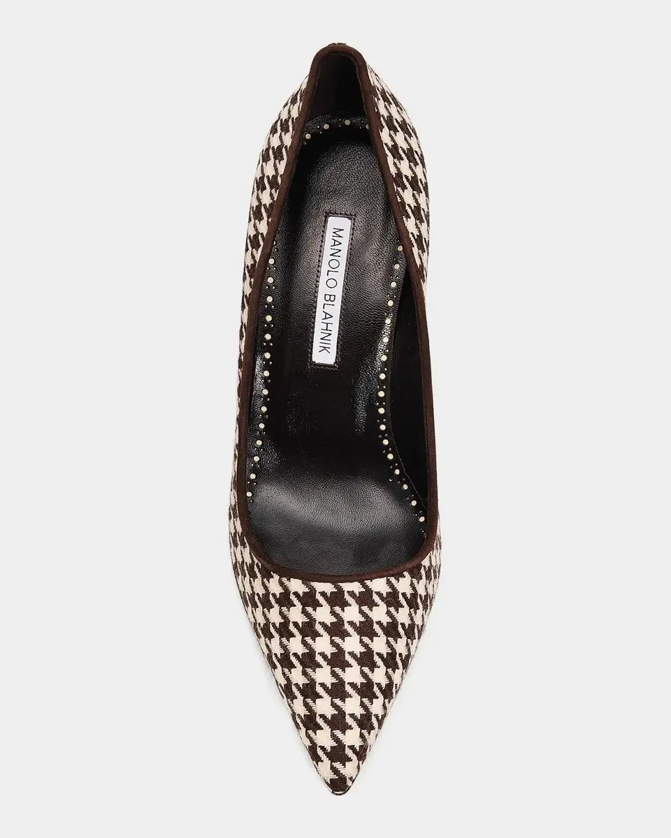Manolo Blahnik 90mm BB Pick Houndstooth Wool Pumps | Thumbnail 5