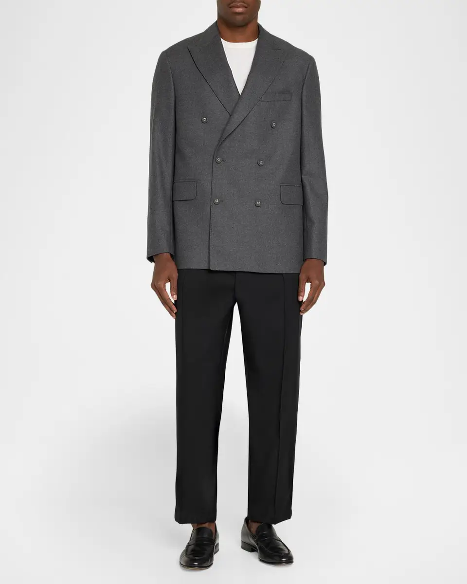 OFFICINE GÉNÉRALE Men's Wool Double-Breasted Sport Coat | Thumbnail 2 OFFICINE GÉNÉRALE Men's Wool Double-Breasted Sport Coat | Thumbnail 2
