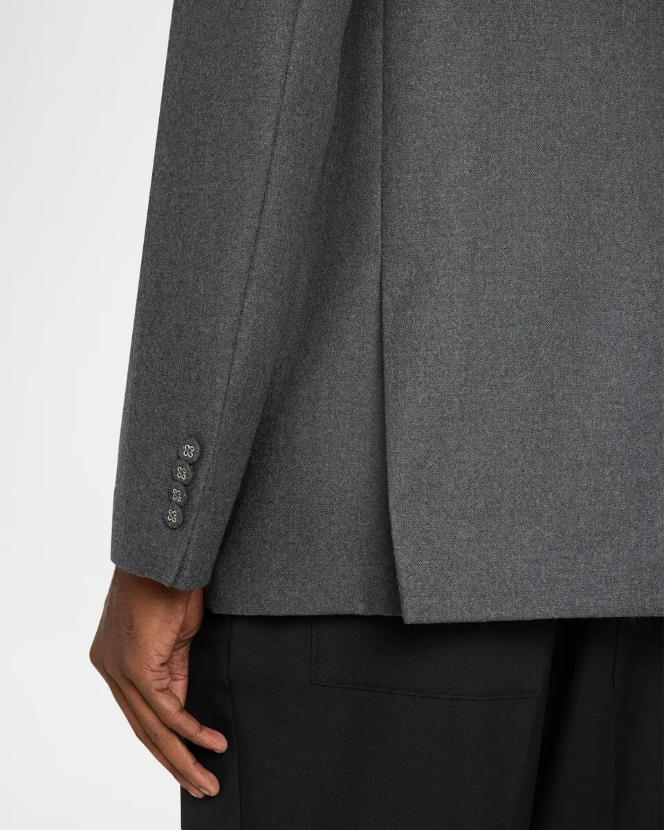 OFFICINE GÉNÉRALE Men's Wool Double-Breasted Sport Coat | Thumbnail 8 OFFICINE GÉNÉRALE Men's Wool Double-Breasted Sport Coat | Thumbnail 8