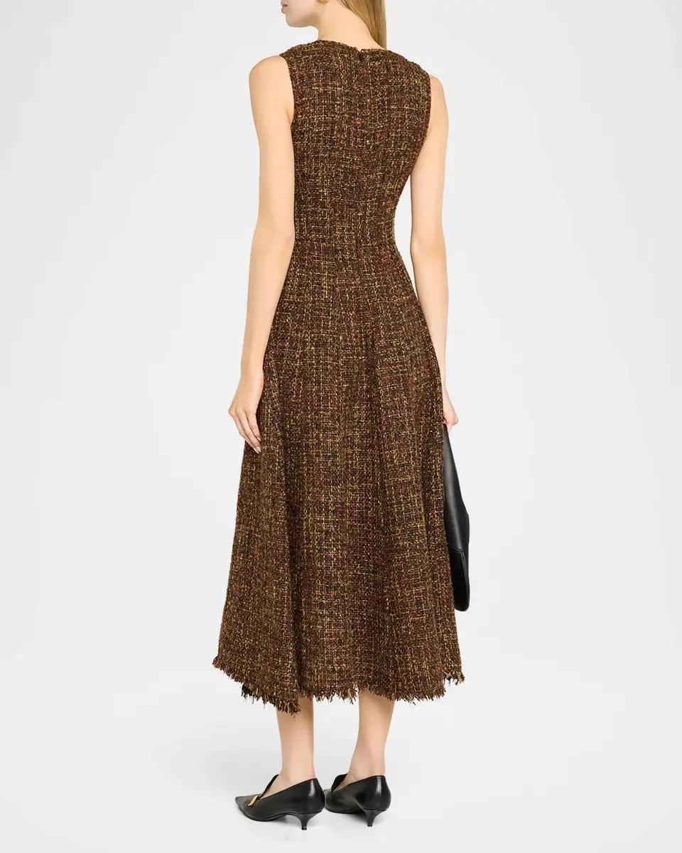 Proenza Schouler Beatrix Sleeveless Tweed Midi Dress | Thumbnail 3 Proenza Schouler Beatrix Sleeveless Tweed Midi Dress | Thumbnail 3