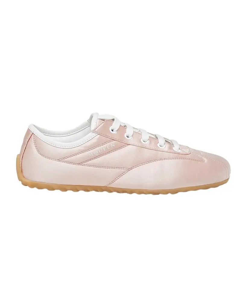 Alexander McQueen Boxe Satin Low-Top Sneakers