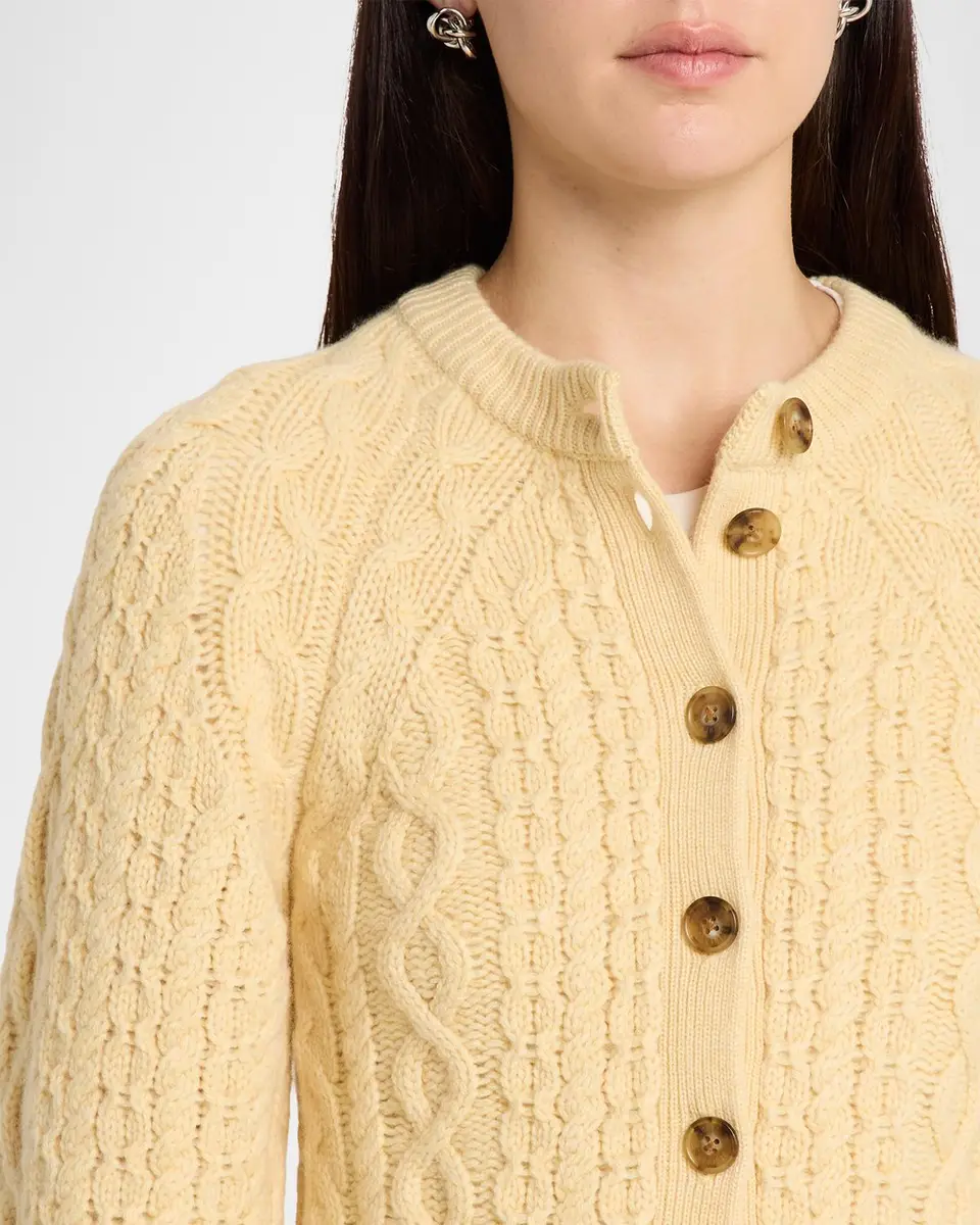 Guest In Residence Sculpted Cashmere-Wool Cable-Knit Cardigan | Thumbnail 5 Guest In Residence Sculpted Cashmere-Wool Cable-Knit Cardigan | Thumbnail 5