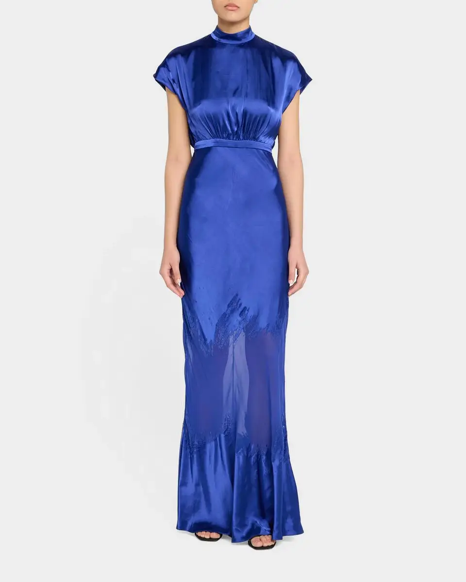 Saloni Fabienne Silk Long Dress | Thumbnail 2 Saloni Fabienne Silk Long Dress | Thumbnail 2