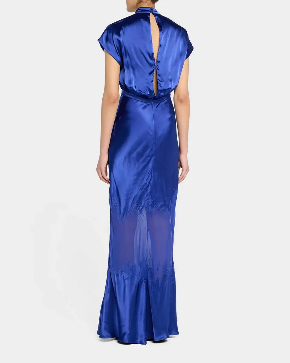 Saloni Fabienne Silk Long Dress | Thumbnail 3 Saloni Fabienne Silk Long Dress | Thumbnail 3