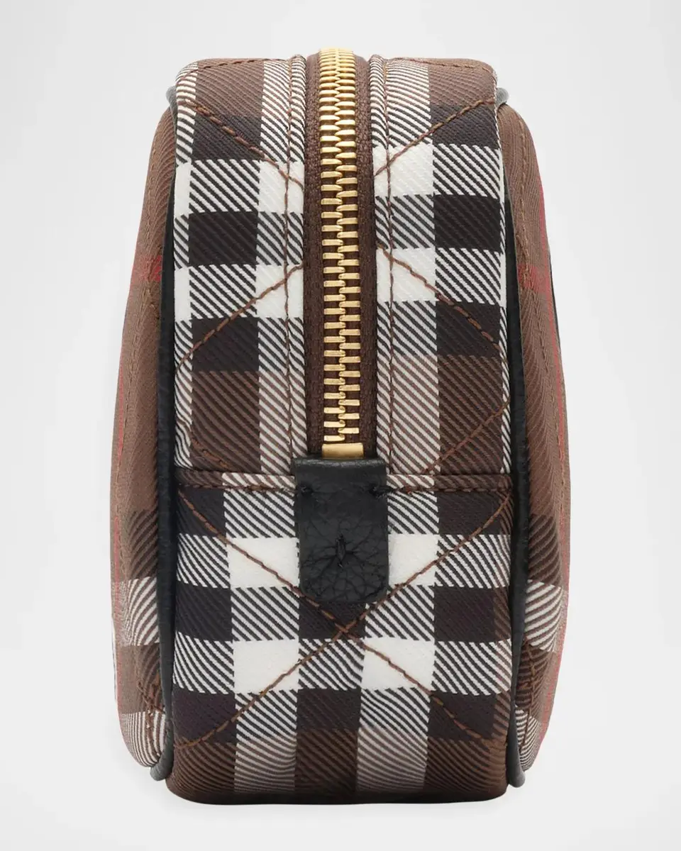 Burberry Horseshoe Quilted Check Wristlet Pouch Bag | Thumbnail 4 Burberry Horseshoe Quilted Check Wristlet Pouch Bag | Thumbnail 4