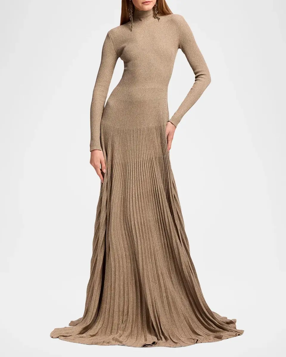 Ralph Lauren Collection Turtleneck Sweater Evening Dress | Thumbnail 2