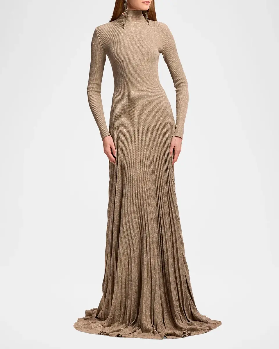 Ralph Lauren Collection Turtleneck Sweater Evening Dress | Thumbnail 4