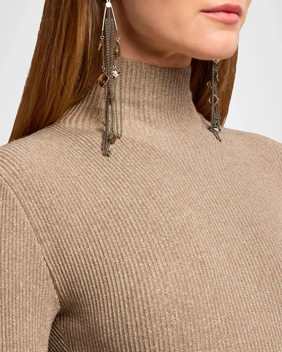 Ralph Lauren Collection Turtleneck Sweater Evening Dress | Thumbnail 5